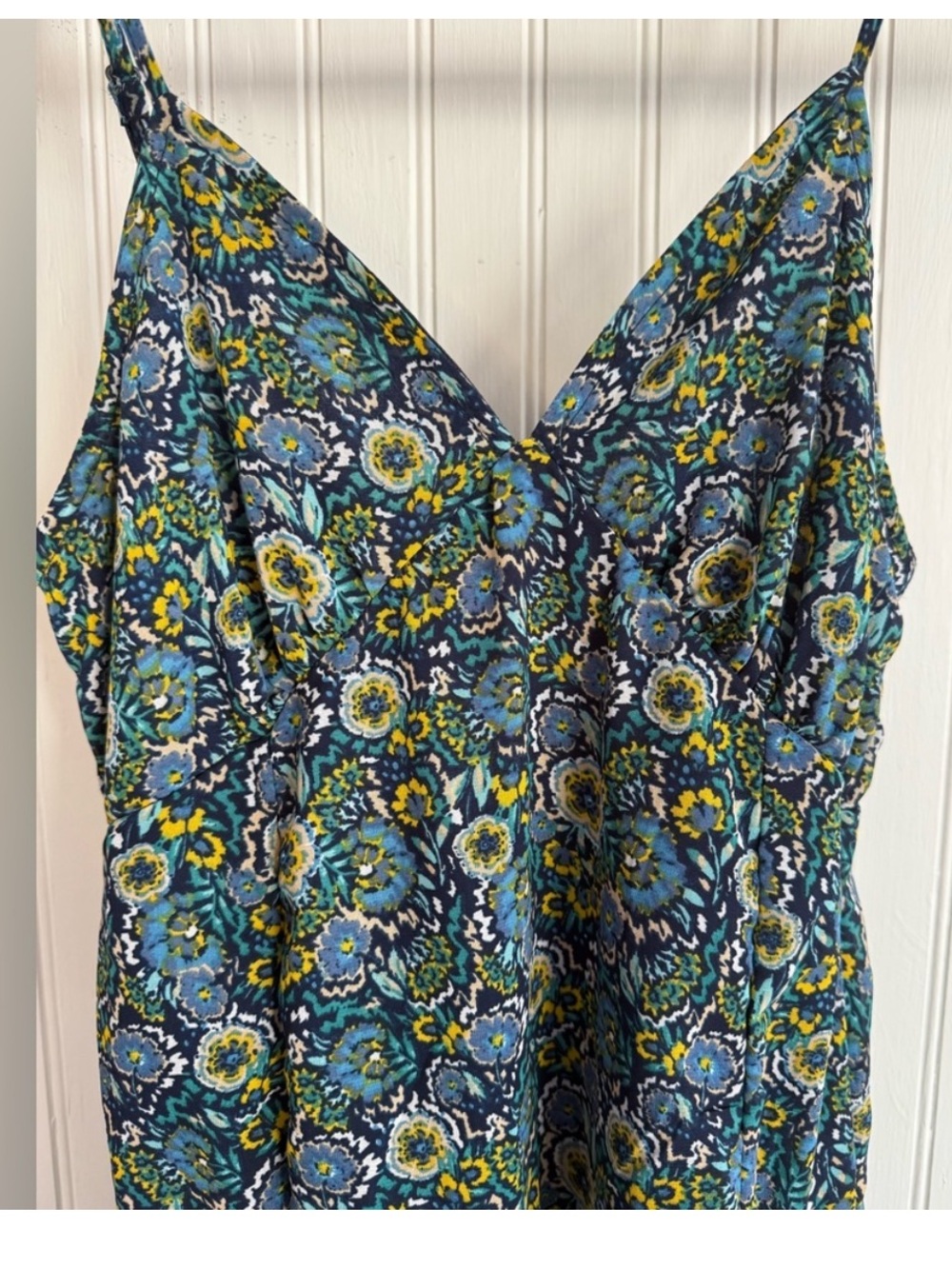Japna Teal Floral Tiered Mini Dress XS - Picture 2 of 6